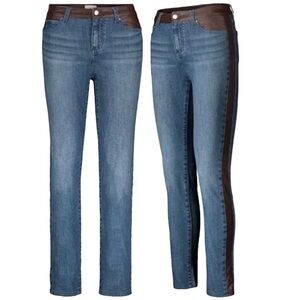 ECRU Los Feliz soft suede look denim jeans vintage chocolate casual size 27 NWT